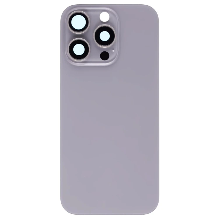 Задняя крышка для Apple iPhone 16 Pro (титановый) (в сборе со стеклом камеры) (Premium)