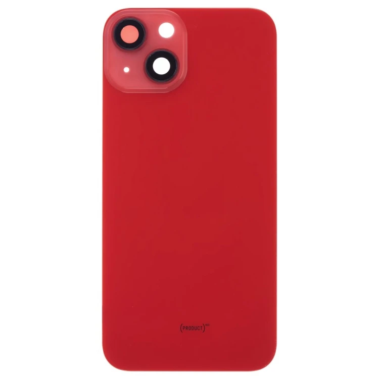 Задняя крышка для Apple iPhone 14 (красный) (в сборе со стеклом камеры) (Premium)