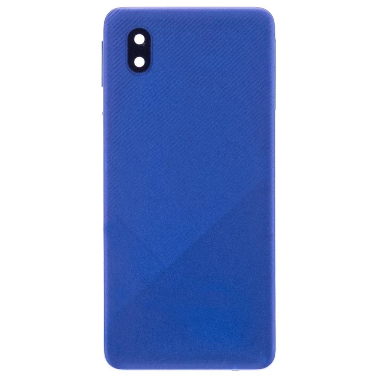 Задняя крышка для Samsung A013 Galaxy A01 Core (синий) (в сборе со стеклом камеры)