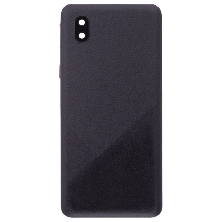 Задняя крышка для Samsung A013 Galaxy A01 Core (черный) (в сборе со стеклом камеры)