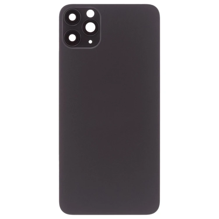 Задняя крышка для Apple iPhone 11 Pro Max (серый) (в сборе со стеклом камеры) (Premium)