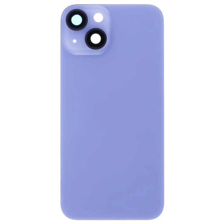 Задняя крышка для Apple iPhone 14 (голубой) (в сборе со стеклом камеры) (Premium)