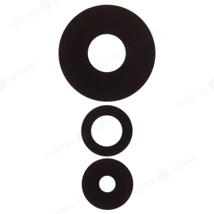 Стекло задней камеры для Xiaomi 12 Lite (2203129G) (без рамки) (черный)