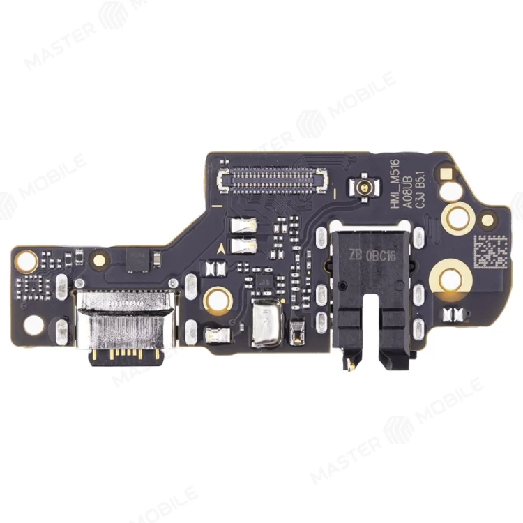 Нижняя плата для Xiaomi Redmi Note 8 (M1908C3JG) / Redmi Note 8 2021 (M1908C3JGG) с комп. + разъем зарядки + разъем гарнитуры + микрофон (ORIG100)