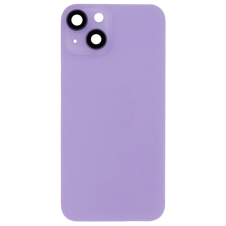 Задняя крышка для Apple iPhone 14 (фиолетовый) (в сборе со стеклом камеры) (Premium)
