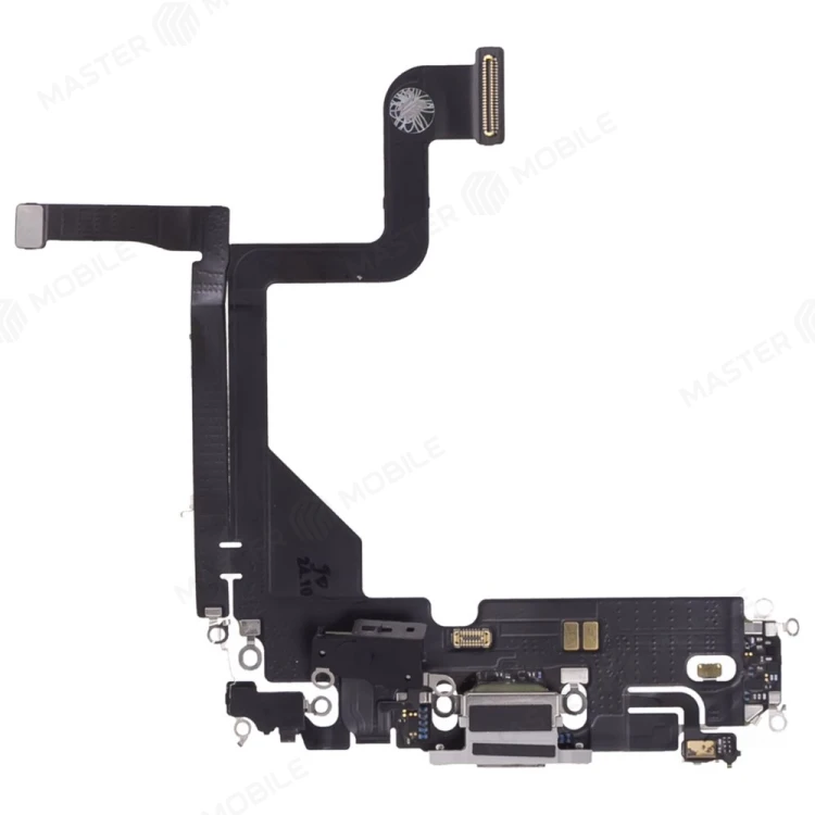 Шлейф для Apple iPhone 13 Pro с комп. + разъем зарядки + микрофон (белый) (ORIG100)