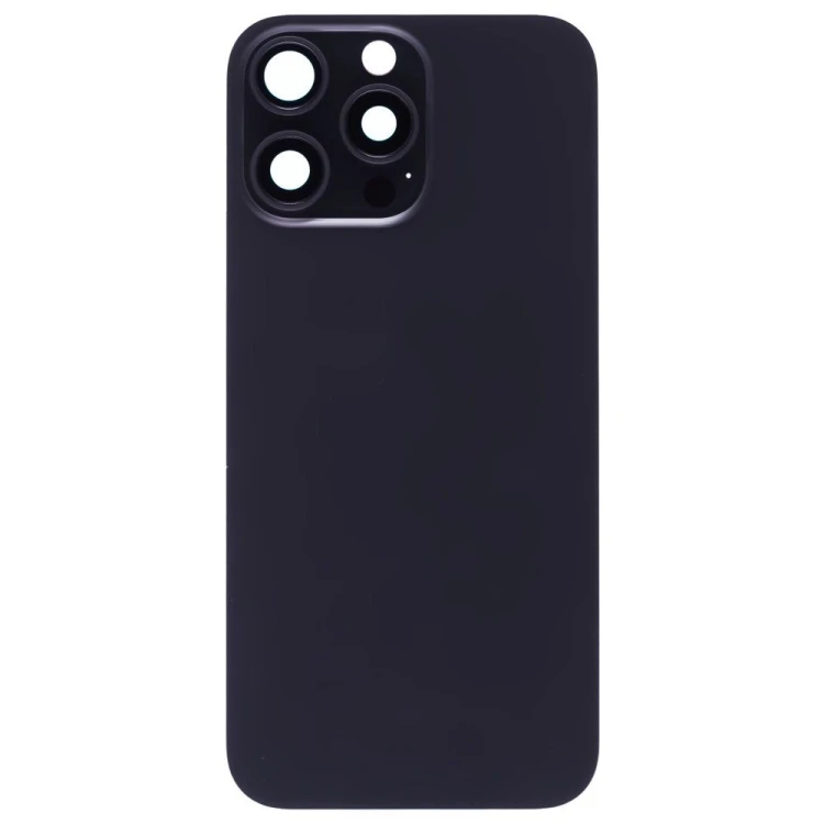 Задняя крышка для Apple iPhone 16 Pro Max (черный) (в сборе со стеклом камеры) (Premium)