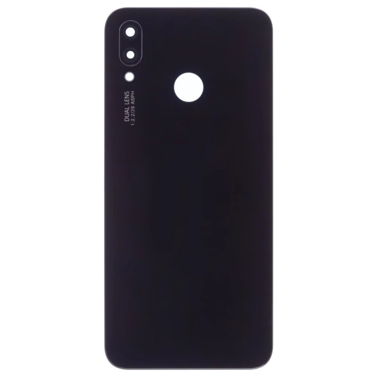 Задняя крышка для Huawei P20 Lite (ANE-LX1) / Nova 3E (ANE-AL00) (черный) (в сборе со стеклом камеры)