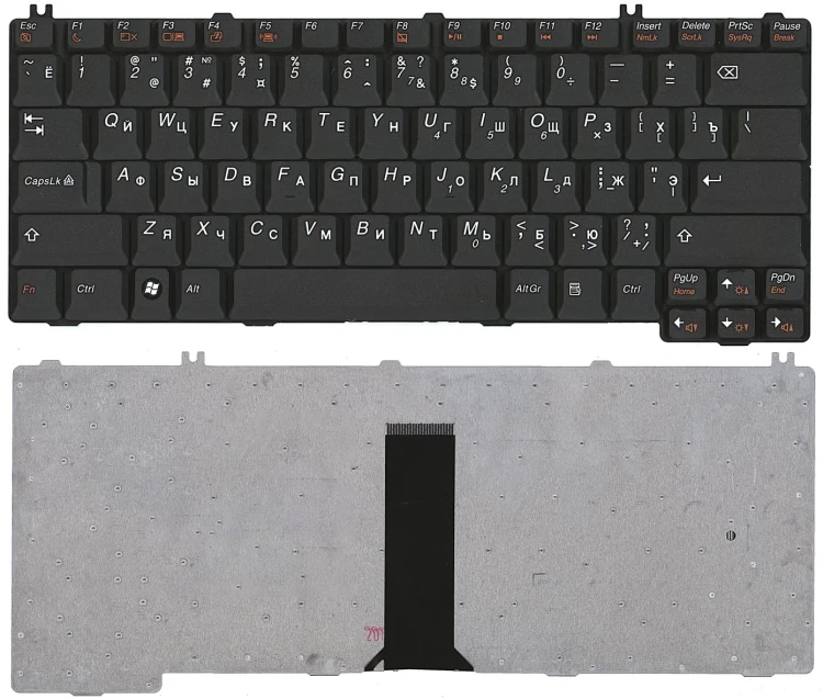 Клавиатура для ноутбука Lenovo Ideapad 3000 C100 C200 N100 N200 N220 N440 N500 V100 V200 Y500 черная