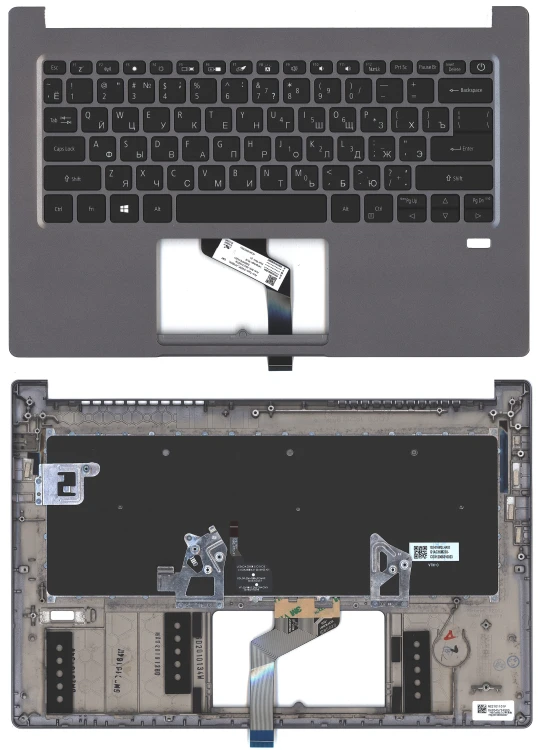 Топкейс для Acer Swift 3 SF314-57 серый с подсветкой