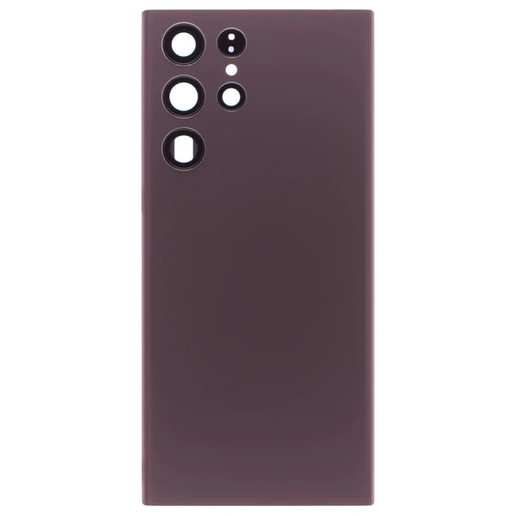 Задняя крышка для Samsung S908 Galaxy S22 Ultra (бордовый) (в сборе со стеклом камеры) (ORIG100)