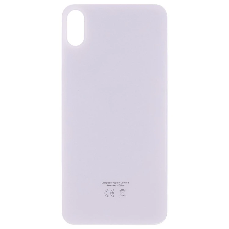 Задняя крышка для Apple iPhone Xs Max (белый) (с широким отверстием) (Premium)