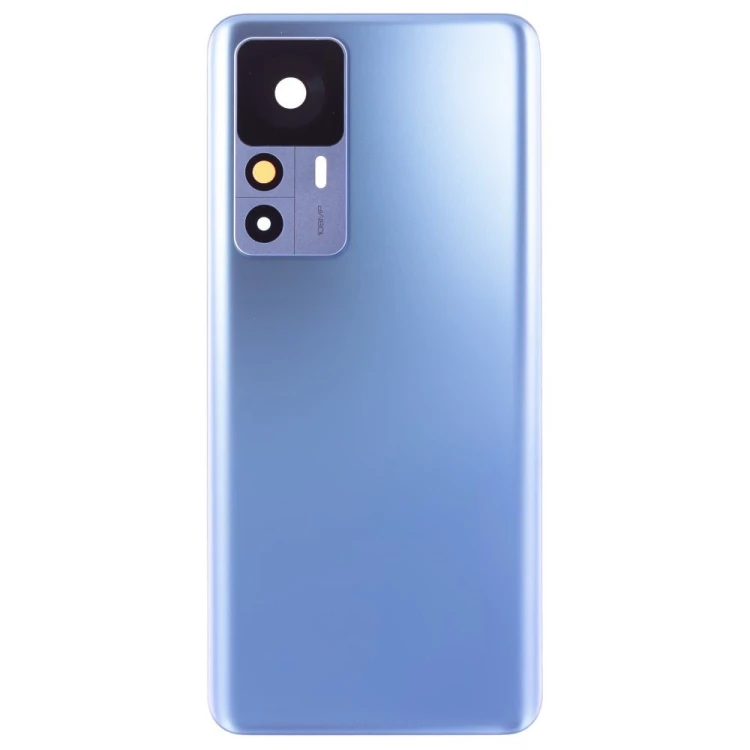 Задняя крышка для Xiaomi 12T (22071212AG) (голубой) (в сборе со стеклом камеры) (ORIG100)
