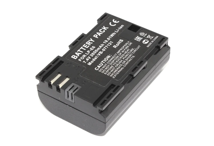 Аккумуляторная батарея для фотоаппарата Canon EOS 5D Mark II (LP-E6) 7.4V 2650mAh Li-ion