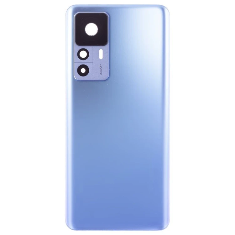 Задняя крышка для Xiaomi 12T Pro (22081212UG) (голубой) (в сборе со стеклом камеры) (ORIG100)