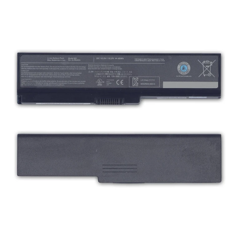 Аккумуляторная батарея для ноутбука Toshiba Satellite L750 (PA3817U-1BRS) 48Wh черная