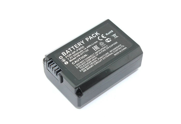 Аккумуляторная батарея для фотоаппарата Sony Alpha A7 II (NP-FW50) 7.2V 2000mAh Li-ion
