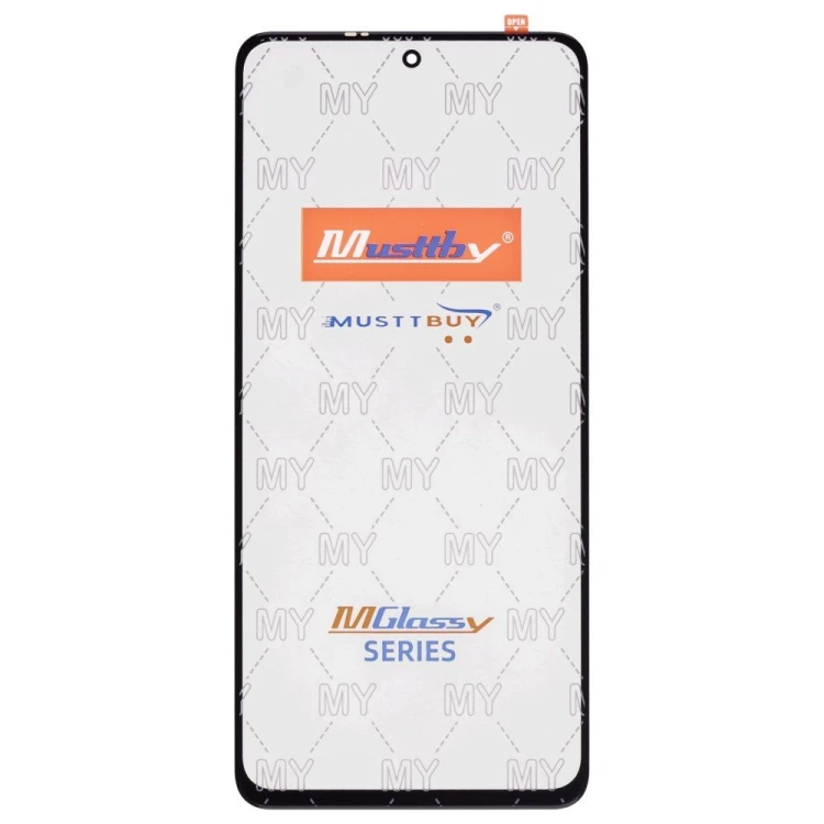 Стекло модуля для Xiaomi Poco X3 / Poco X3 NFC (M2007J20CG) / Poco X3 Pro (M2102J20SG) / Mi 10T Lite 5G (M2007J17G) + OCA (черный) (Musttby)