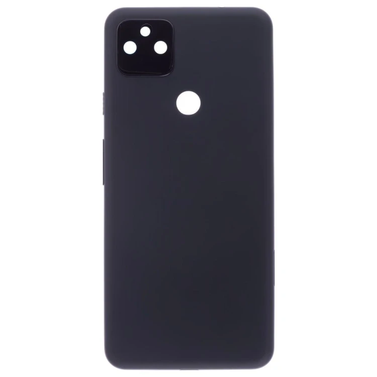 Задняя крышка для Google Pixel 5A 5G (G1F8F/G4S1M) (черный) (в сборе со стеклом камеры)
